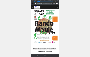 Rendez-vous Marche Nordique Dimanche 24 Octobre