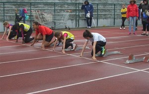 Lucie au départ du 50 m