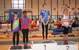 Le podium du 50 m plat
