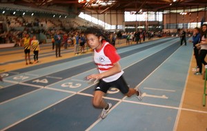 Mathilde à l'arrivée de son 50 m