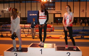 le podium du 50 m minime fille