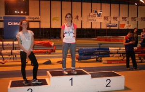 Le podium du 1000 m benjamine