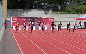 Demi-finale du 100m, David au couloir 7