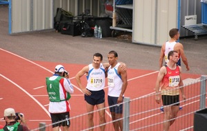 Les deux Français après la finale du 200m.