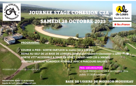 STAGE COHESION C2A LE SAMEDI 28 OCTOBRE 2023 